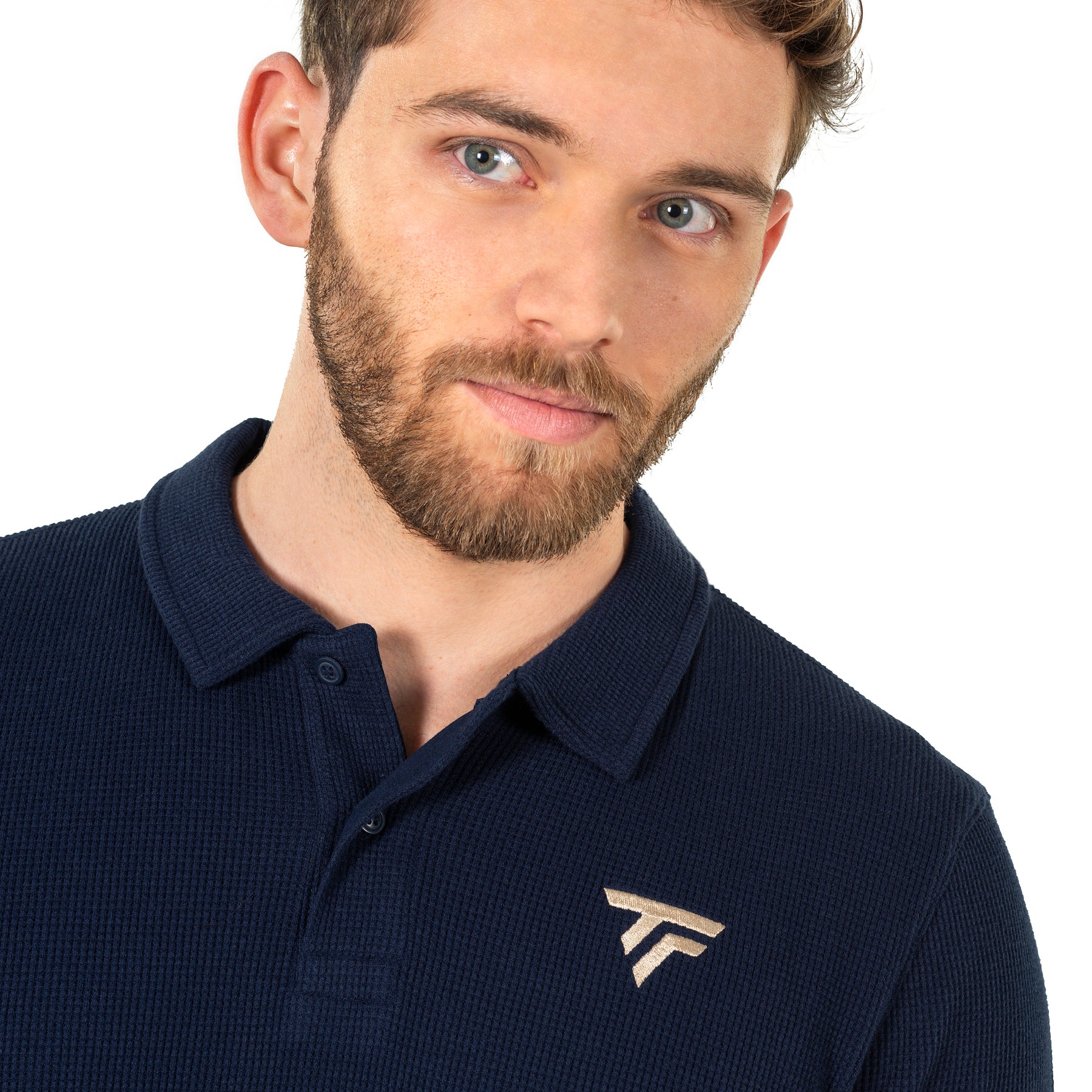 Polo Waffle Homme Marine - Image 4